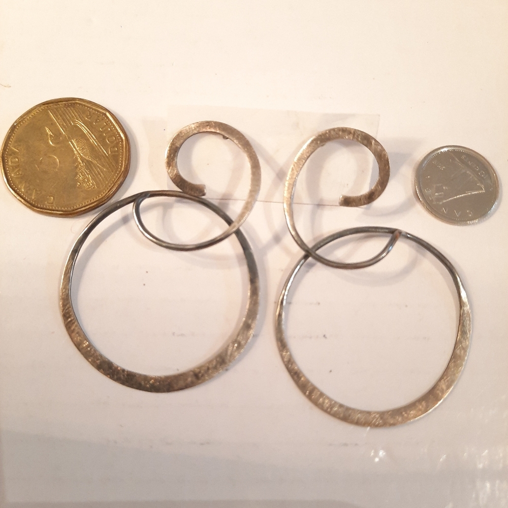 Sterling Silver Swirl Earrings